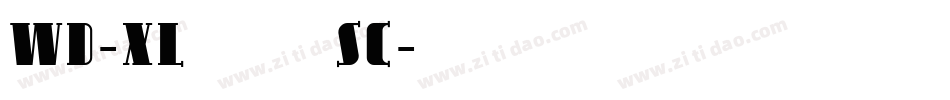 WD-XL 滑油字 SC字体转换